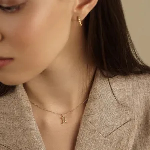 Minimalistické zlaté náušnice s diamanty CHANTAL Thumbnail