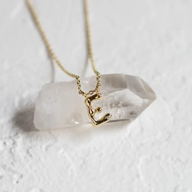 Zlatý přívěsek písmeno s diamantem JEAN Image