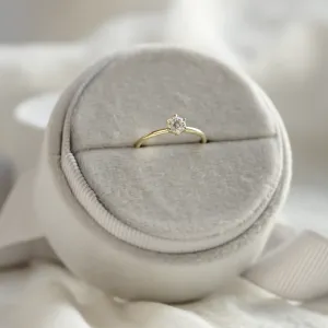 Minimalist moissanite engagement ring AMARA