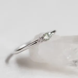 Minimalistický prsten se safírem a diamanty SABINE Thumbnail