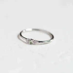 Minimalistický prsten se safírem a diamanty SABINE Thumbnail