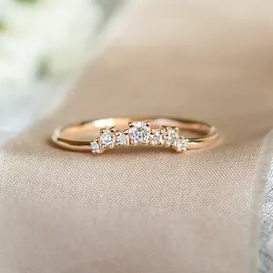 Curved diamond ring KALIA