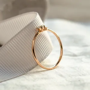 Minimalist salt and pepper and classic diamond ring FRANCO Thumbnail