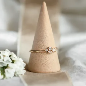 Zlatý cluster prsten s diamanty VENICE Thumbnail