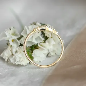 Unique tapered baguette moissanite ring  LUMI Thumbnail