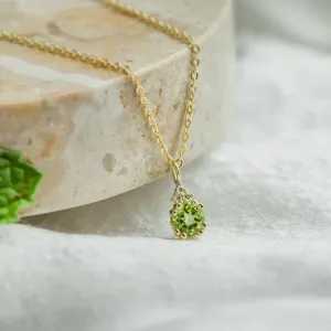 Set of jewellery with peridot and diamonds VERDA Thumbnail