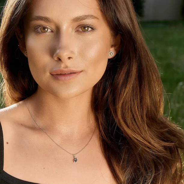 Zlatý přívěsek s asymetrickým safírem a diamanty TRIX Image