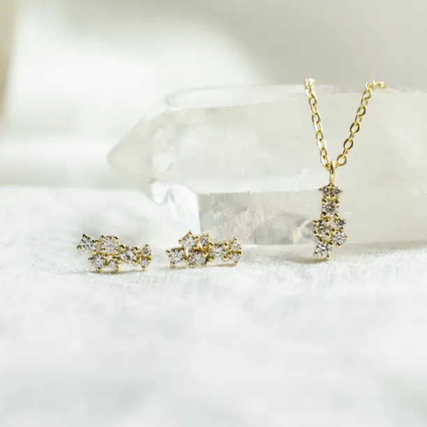 Jewellery set with diamonds ELLY Image