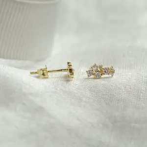 Diamantové cluster náušnice ELIN Thumbnail