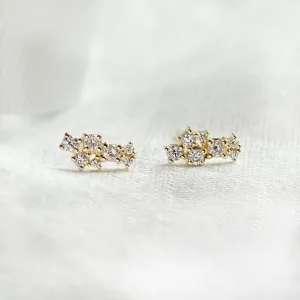 Diamond cluster earrings ELIN