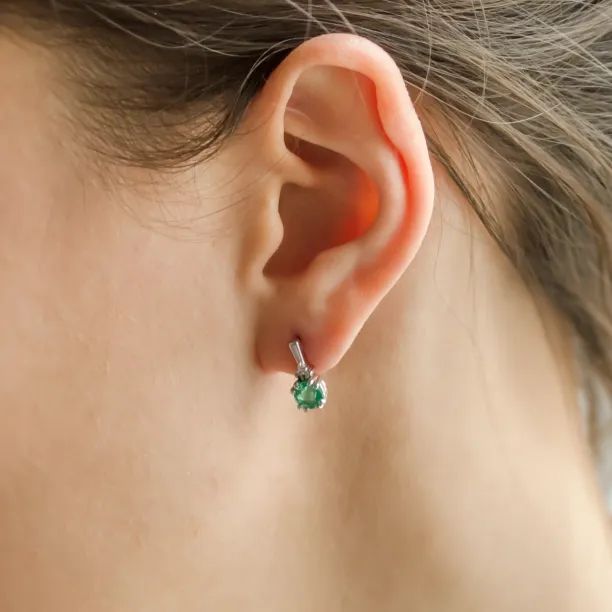 Zlaté náušnice se smaragdy a diamanty LENNY Image