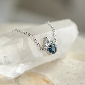 Zlatý náhrdelník s london blue topazem a diamanty LAM Thumbnail