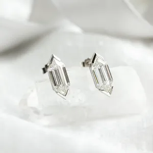 Geometric moissanite earrings SERENA Thumbnail