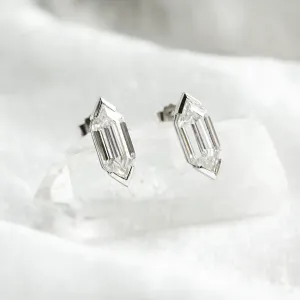 Geometric moissanite earrings SERENA