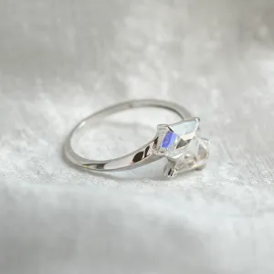 Massive double ring with kite moissanites DONNIE Thumbnail