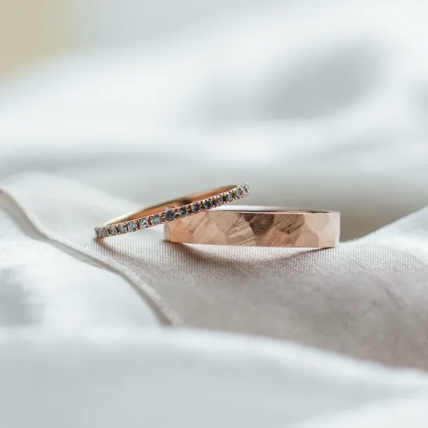 Kombinované netradiční snubní prsteny ALEX Image