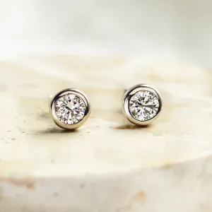 Minimalist earrings with lab-grown diamonds LOFT Thumbnail