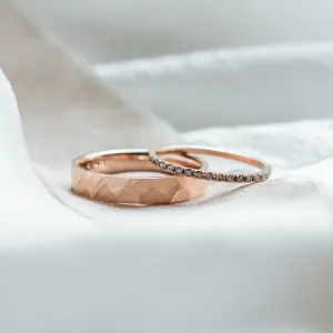 Kombinované netradiční snubní prsteny ALEX