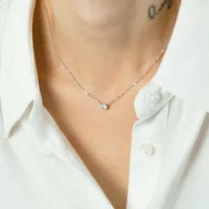 Zlatý náhrdelník s oválným laboratorním diamantem ARES Thumbnail