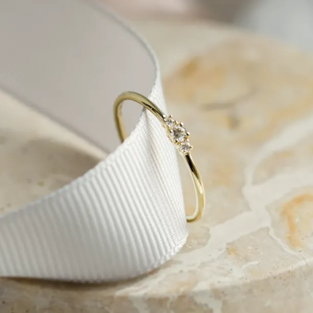 Minimalistický prsten s laboratorními diamanty HANOI Image