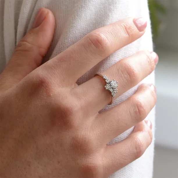 Vintage cluster lab-grown diamond ring LUST Image