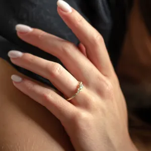 Elegantní cluster prsten s laboratorními diamanty CLORÉ Thumbnail