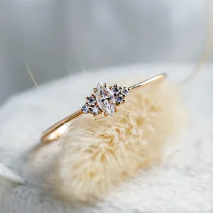 Romantic engagement ring with lab-grown diamonds MILLENIAL