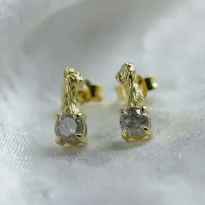 Napichovací originální náušnice se salt and pepper diamanty a s větvičkou ERNA Thumbnail