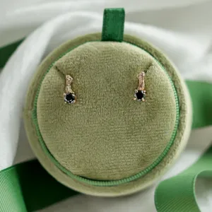 Napichovací netradiční náušnice s černými diamanty a větvičkou SEAN Thumbnail