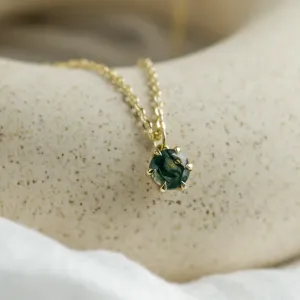 Zlatý přívěsek s mechovým achátem MEDA Thumbnail