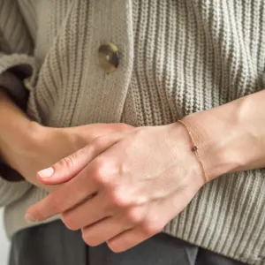 Minimalistický náramek s bezel salt and pepper diamantem SANDY Thumbnail