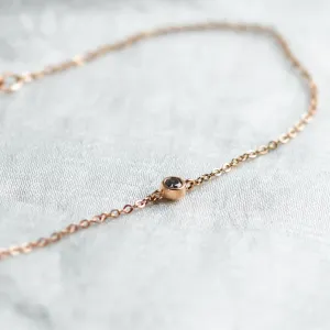 Minimalistický náramek s bezel salt and pepper diamantem SANDY Thumbnail