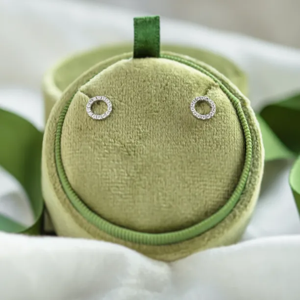 Circle diamond stud earrings CARLEEN Image