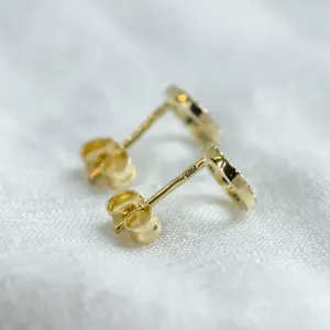 Circle diamond stud earrings CARLEEN Thumbnail