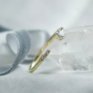 Open ring with diamonds LEIA Thumbnail