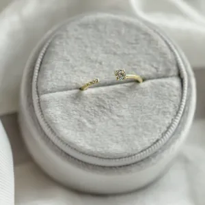 Open ring with diamonds LEIA Thumbnail