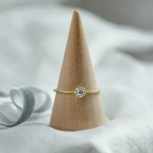 Pave diamond engagement ring CÉLINE Thumbnail