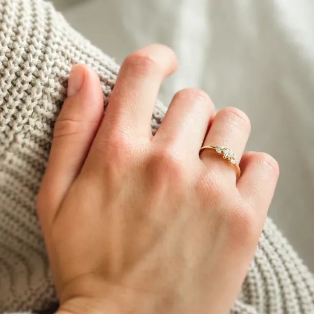 Unusual diamond engagement ring DEMI Image