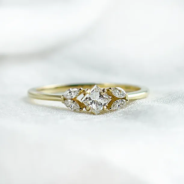 Unusual diamond engagement ring DEMI Image