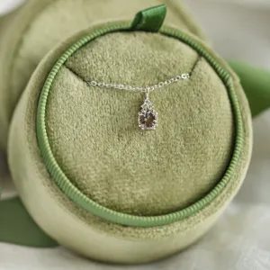 Romantic gold necklace with lepidocrocite and side diamonds LOVELY Thumbnail