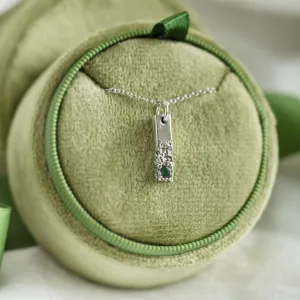 Unusual pendant with perforation and moss agate LIVE Thumbnail