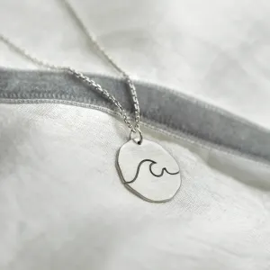 Matný zlatý náhrdelník s vlnou ATLANTIC Thumbnail