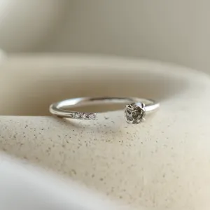 Otevřený prsten se salt and pepper diamantem a klasickými diamanty BRAIDY Thumbnail