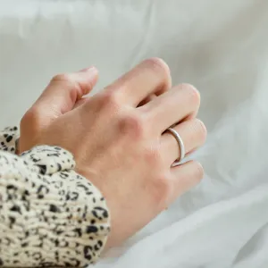 Unusual wedding rings with finely hammered surface LAILA