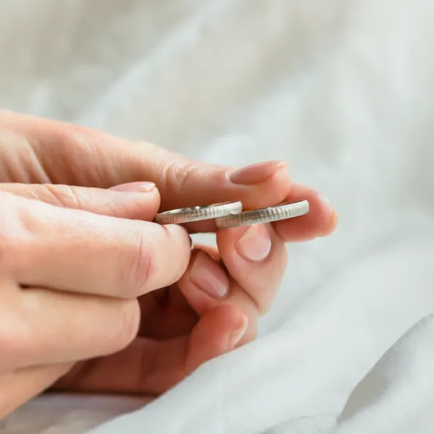 Unusual wedding rings with finely hammered surface LAILA Image