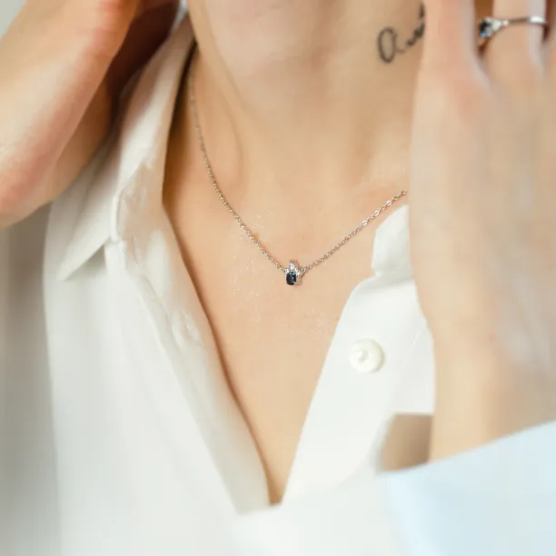 Zlatý náhrdelník s london blue topazem a diamanty LAM Image