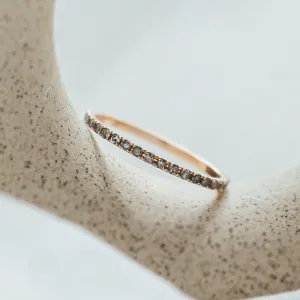 Gold eternity ring with salt and pepper diamonds DOROTHY Thumbnail