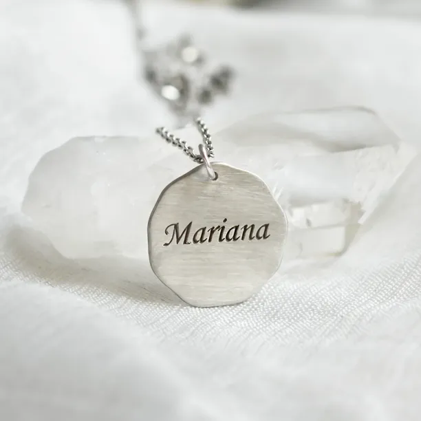 Matte personalized necklace with name TESORO Image