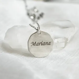Matte personalized necklace with name TESORO Thumbnail
