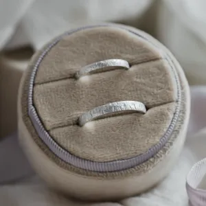 Matte wedding rings with unusual surface AIDA Thumbnail